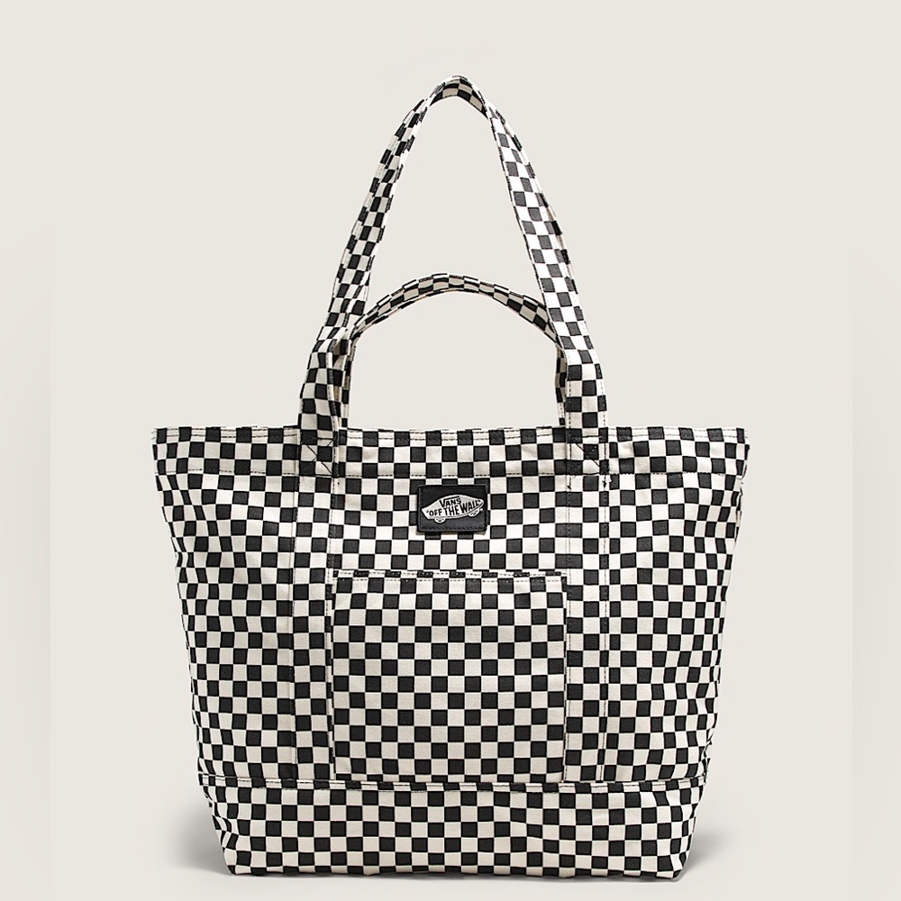 Vans Tell All Black and White Checkered Tote